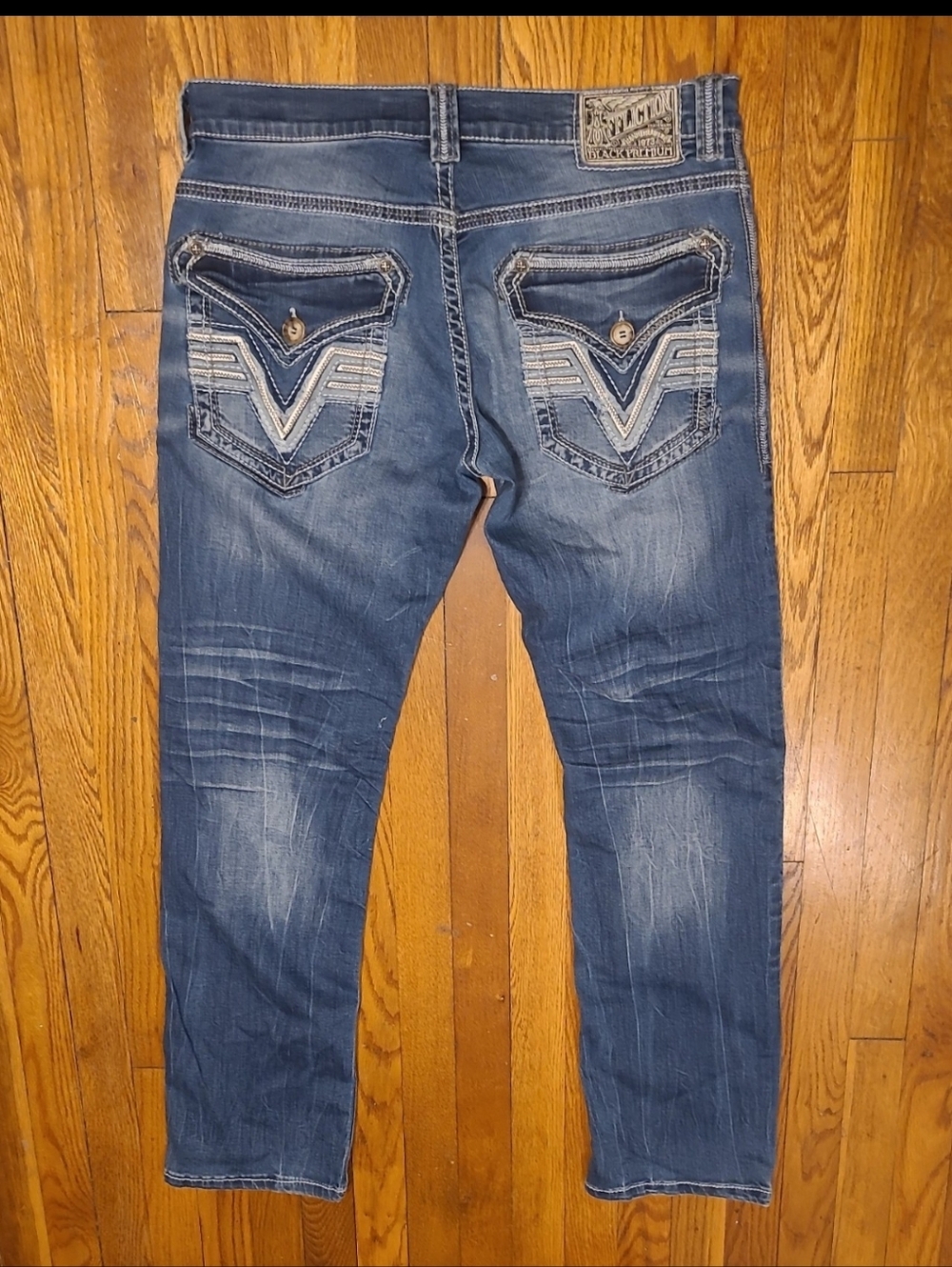 33x32 Affliction Men's Straight Blue Jeans